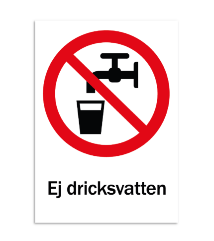 Skylt - Ej dricksvatten