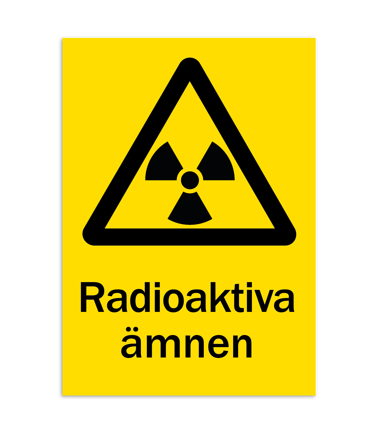Skylt-radioaktiva ämnen Skylt-radioaktiva ämnen