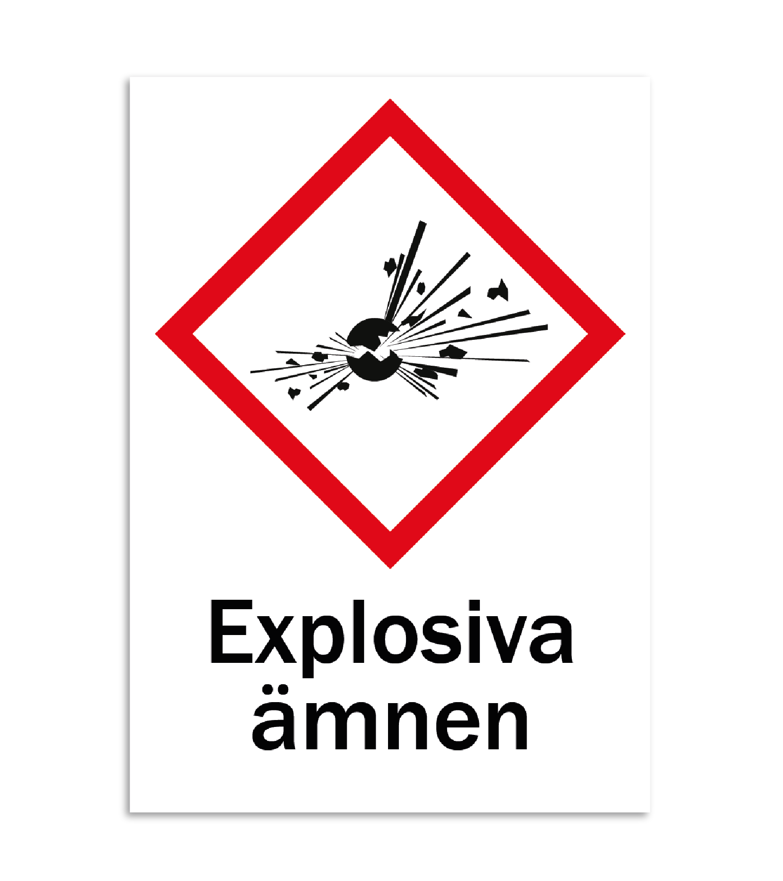 Skylt-explosiva ämnen Skylt-explosiva ämnen