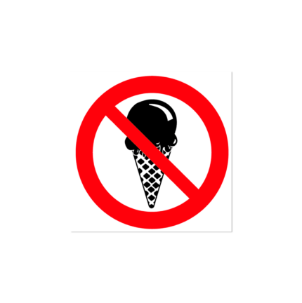 skylt förtäring av glass förbjuden