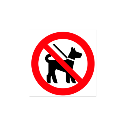 skylt hundar förbjudna